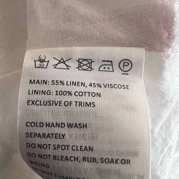 Bardot Linen Blend Shirt Dress size xs off white - Picture 7 of 9